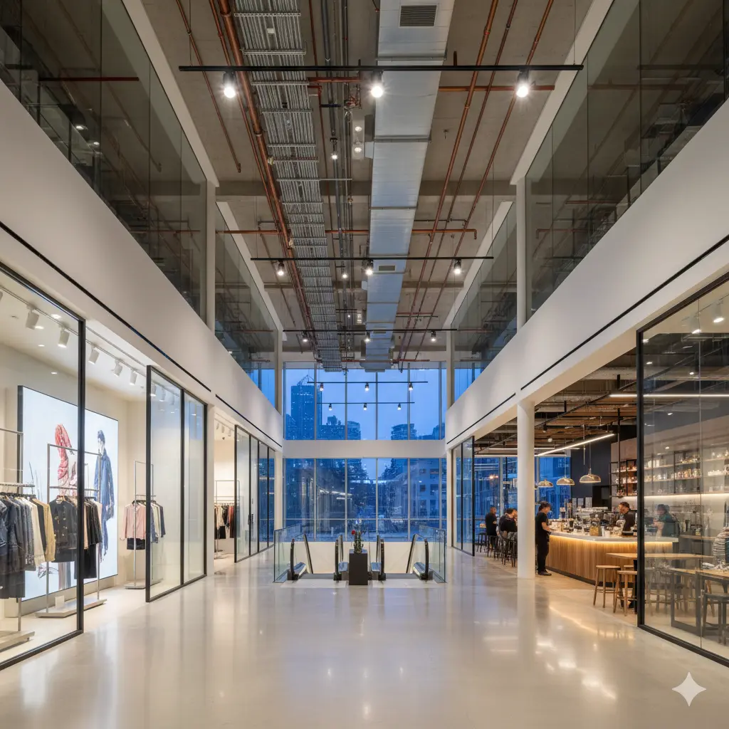 Commercial & retail spaces, project by RNS